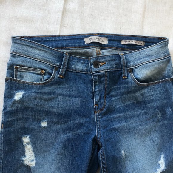 GUESS Distressed Low Rise Jeans - Picture 7 of 8